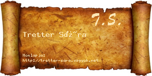 Tretter Sára névjegykártya