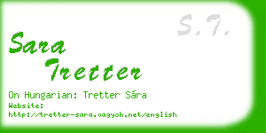 sara tretter business card